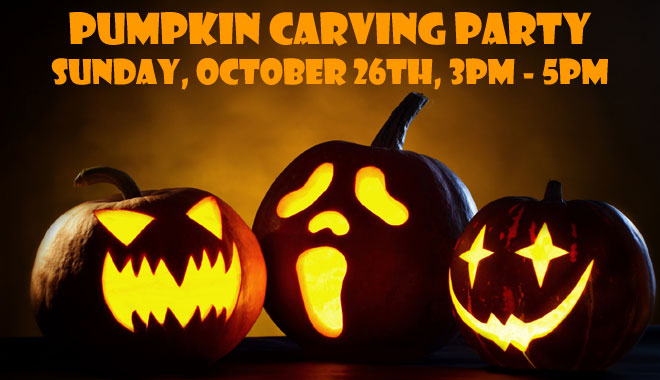 Rosedale Pumpkin Carving Party, October 26th, 3 - 5 pm