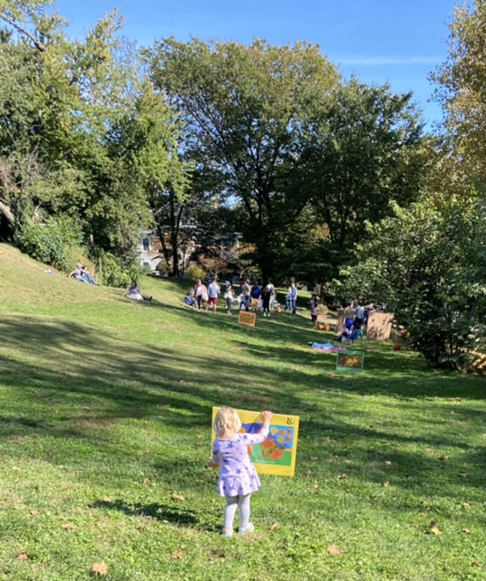 Story walk on the Rosedale lawns